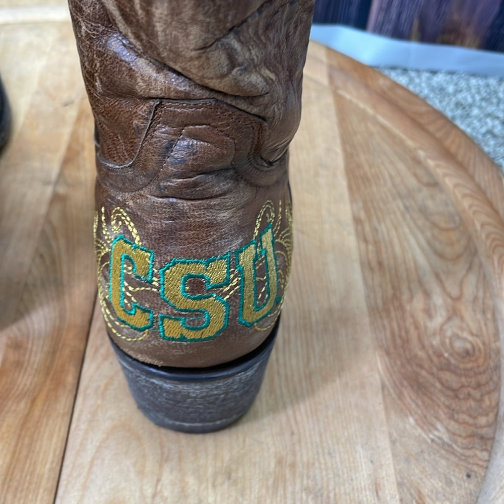 ⭐️NWT Colorado State woman’s gameday embroidered distressed cowboy boots SZ 5.5B - Picture 7 of 12